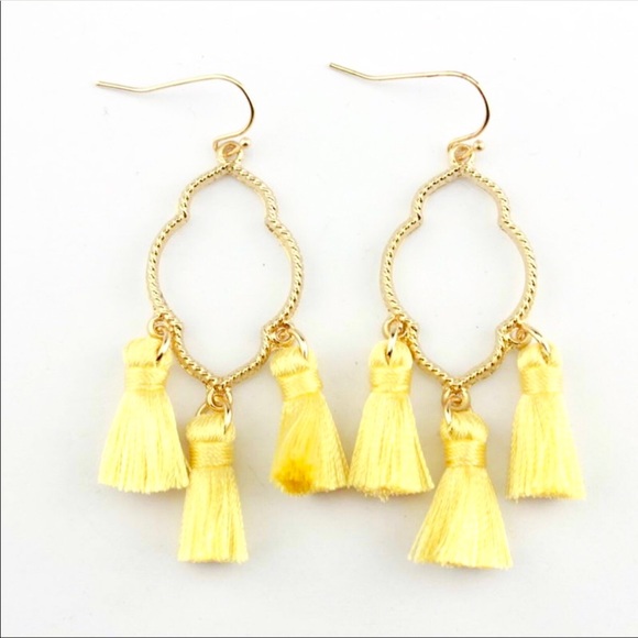 Tassel Hoop Earrings - Picture 4 of 4